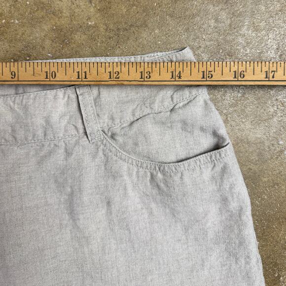 Eileen Fisher Women’s Petite Small Organic‎ Linen Pants Stone Straight Leg - Picture 11 of 14